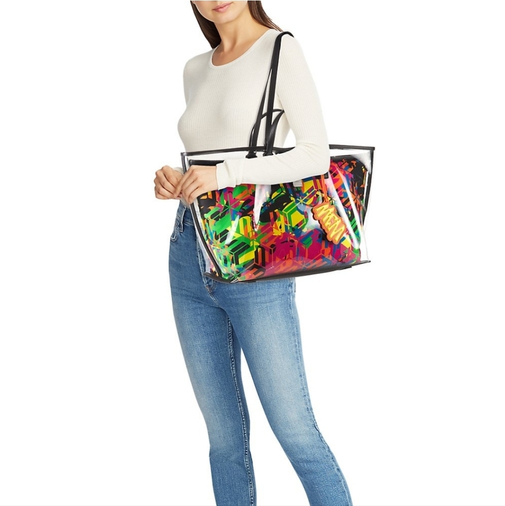 Mcm Multicolored Abstract Tote